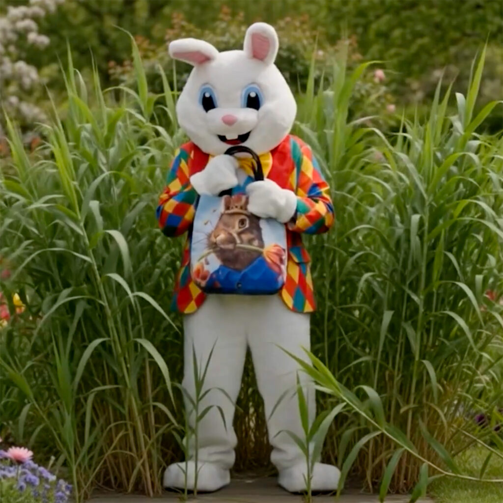The Bloomin Fool persona strolling through a Western PA garden as invasive Japanese stiltgrass suddenly sprouts all around him.